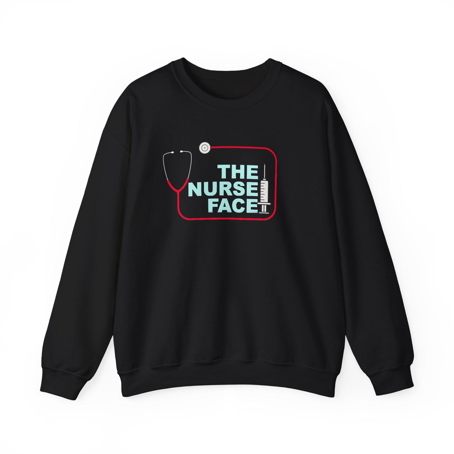 The Nurse Face Sweatshirt | Nurse Life Gift for Her | Funny RN Crewneck | Cute Medical Student Pullover | Unisex Hospital Apparel