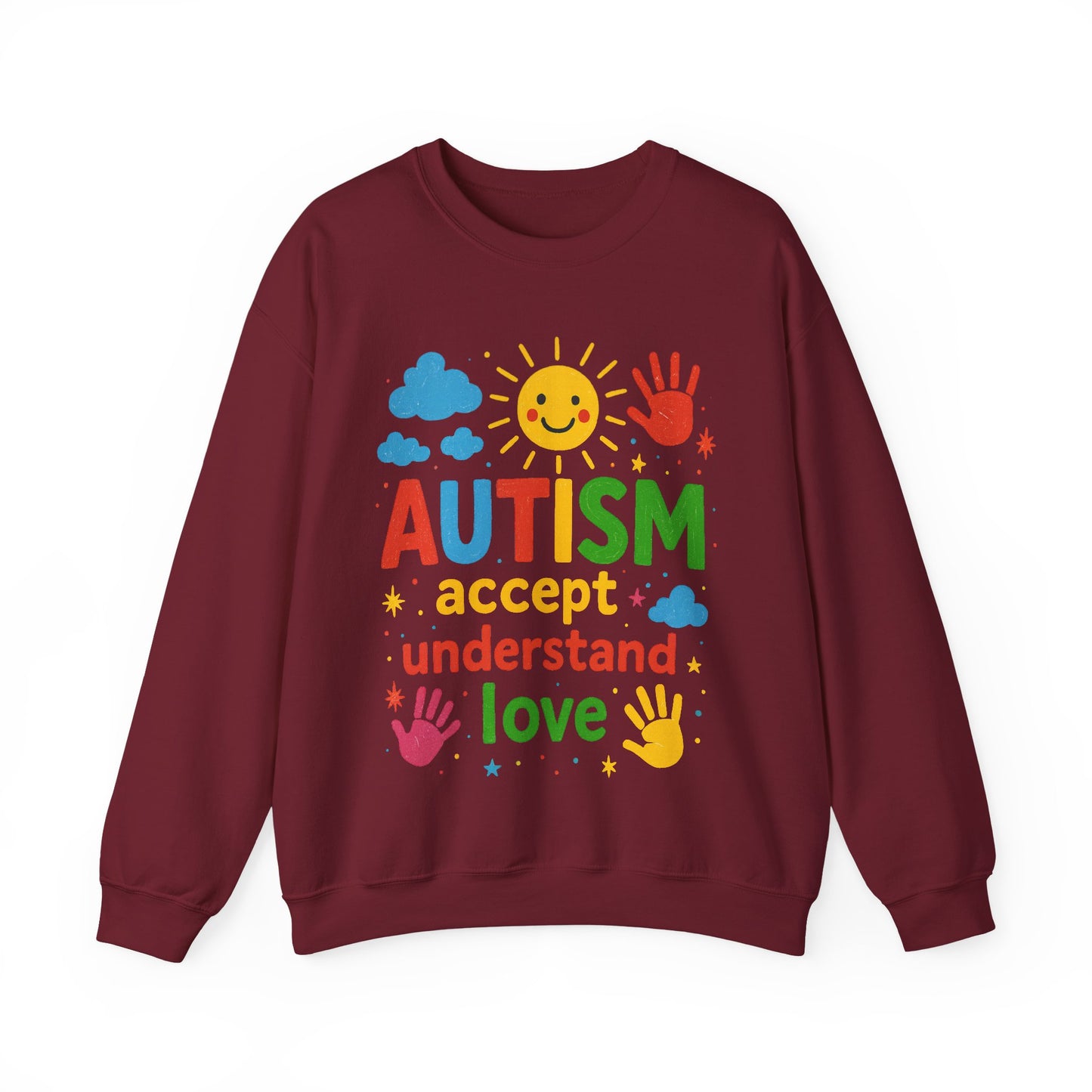 Brushstroke Autism sweatshirt | autism awareness gift | support autism family | love acceptance teacher | cozy comfy unisex