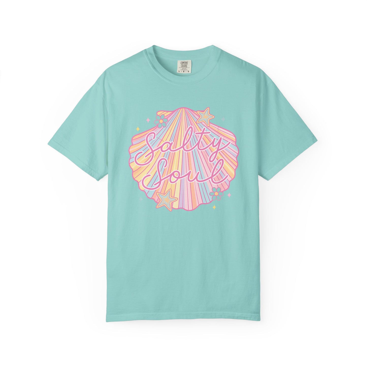 Summer Salty Soul shirt | Trendy beach vibes | Salty soul aesthetic | Comfort Colors retro tee | Ocean lover gift | Vacation graphic top