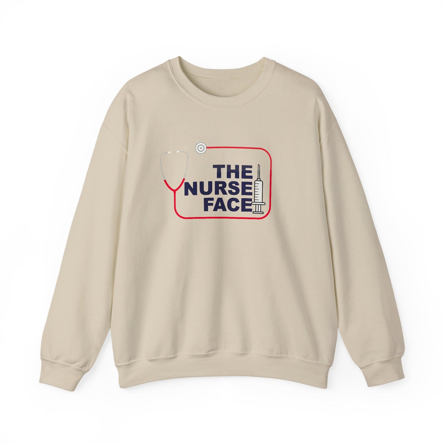 The Nurse Face Sweatshirt | Nurse Life Gift for Her | Funny RN Crewneck | Cute Medical Student Pullover | Unisex Hospital Apparel