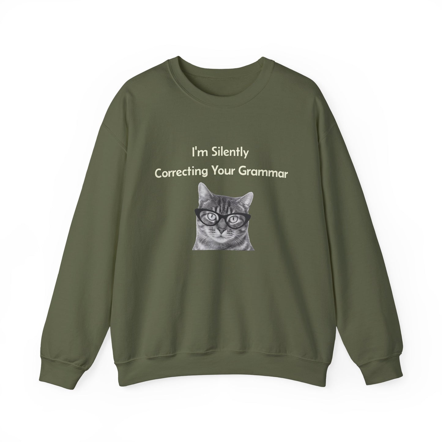 I'm Silently Correcting Your Grammar Sweatshirt | Funny Teacher Gift | English Language Nerd | Mom Life Humor | Cozy Unisex Crewneck