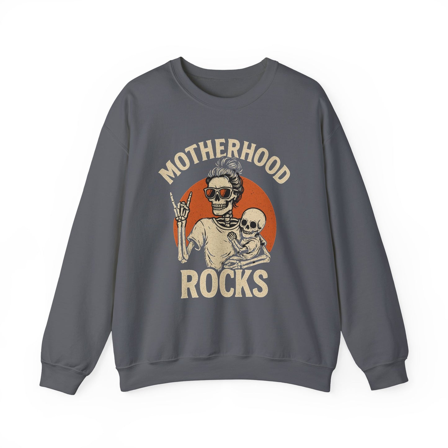 Motherhood Rock Sweatshirt| Retro Skeleton Mom Tee | Funny Mother’s Day Gift