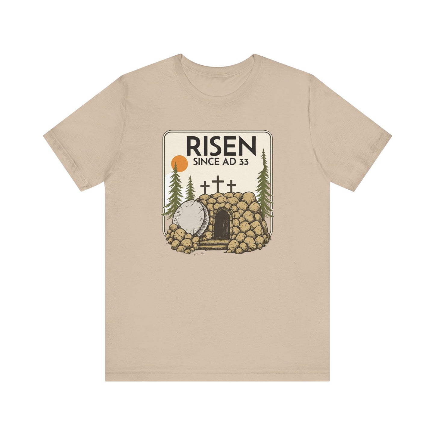 Rolling Stones Shirt | Christian Easter Tee | He Is Risen Graphic | Jesus Faith Shirt | Vintage Bible Verse | Gift for Her |Since ad 33