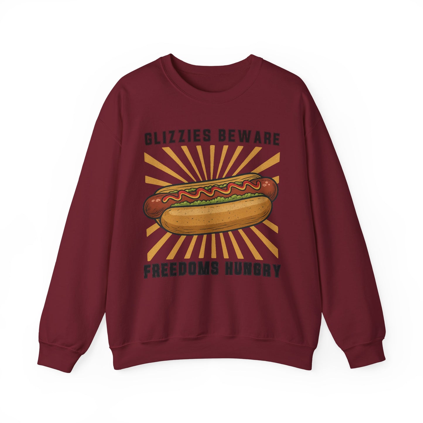 It's A Bad Day To Be A Glizzy sweatShirt | Funny 4th of July Shirt | Hot Dog Lover Gift | Patriotic Meme | Retro |Glizzies Beware Freedoms