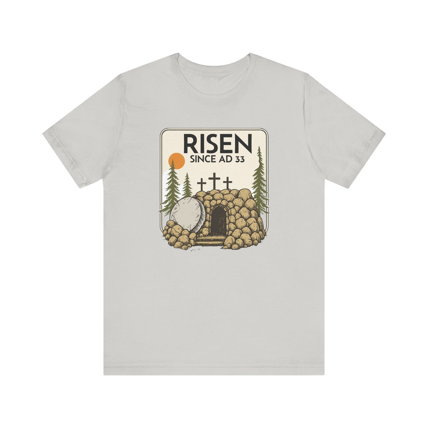 Rolling Stones Shirt | Christian Easter Tee | He Is Risen Graphic | Jesus Faith Shirt | Vintage Bible Verse | Gift for Her |Since ad 33
