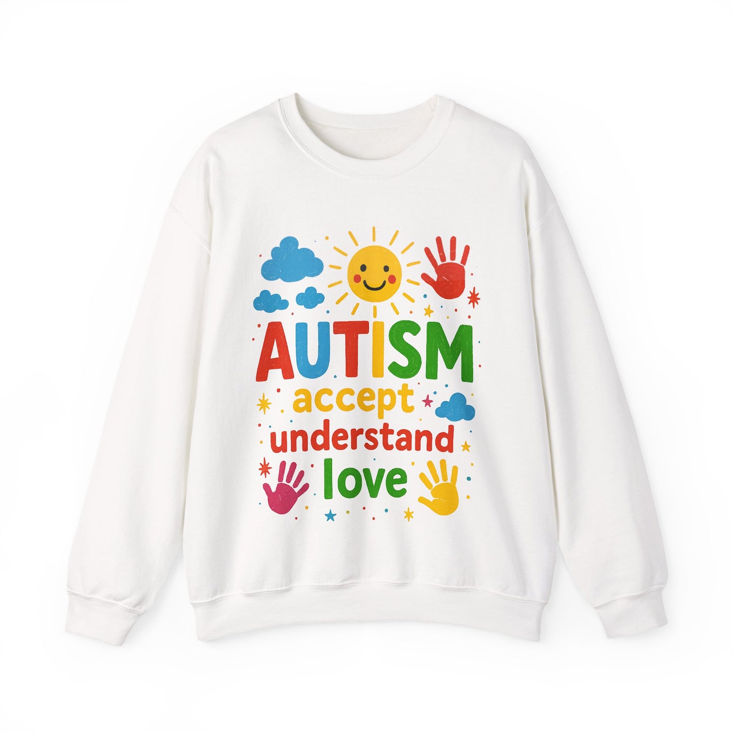 Brushstroke Autism sweatshirt | autism awareness gift | support autism family | love acceptance teacher | cozy comfy unisex