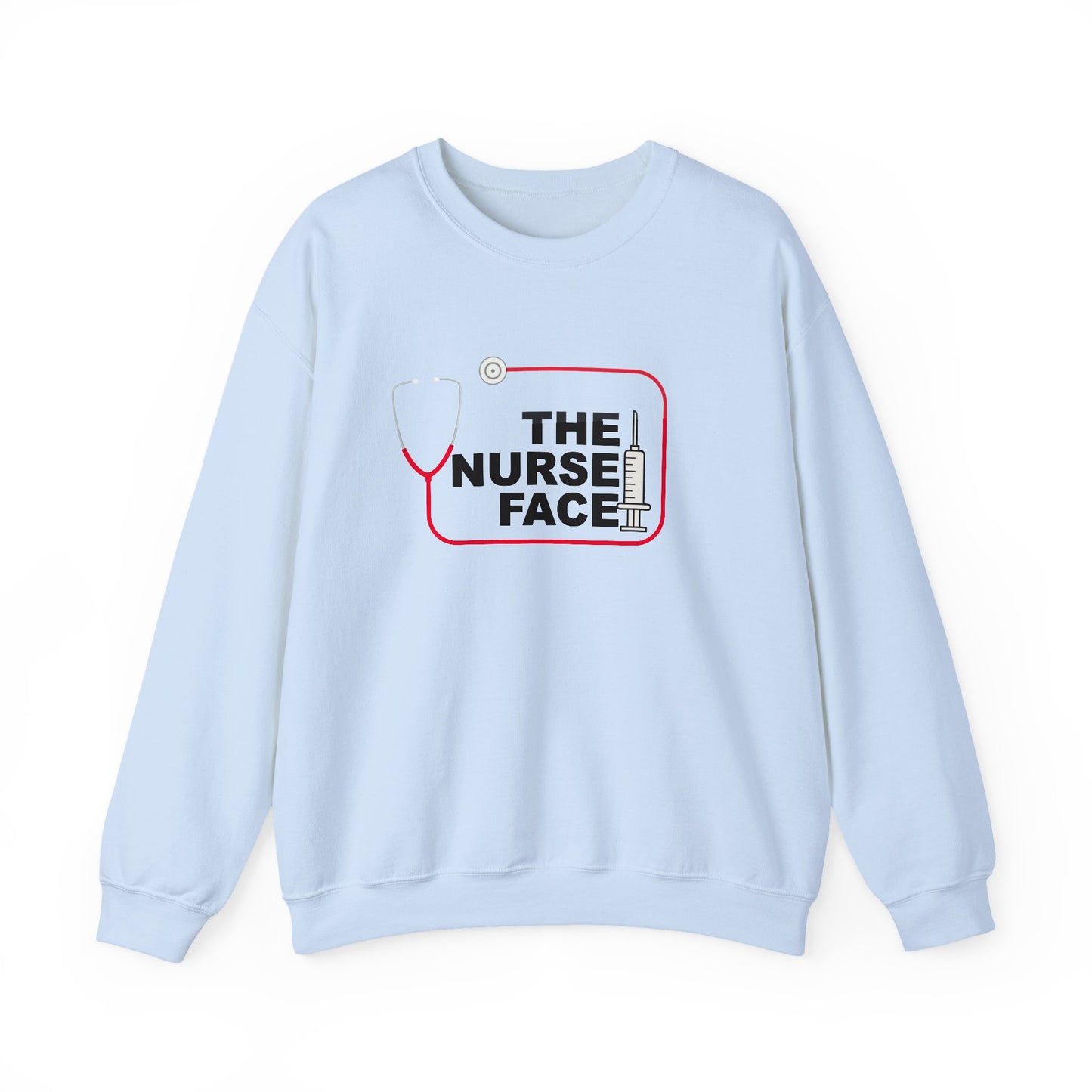 The Nurse Face Sweatshirt | Nurse Life Gift for Her | Funny RN Crewneck | Cute Medical Student Pullover | Unisex Hospital Apparel