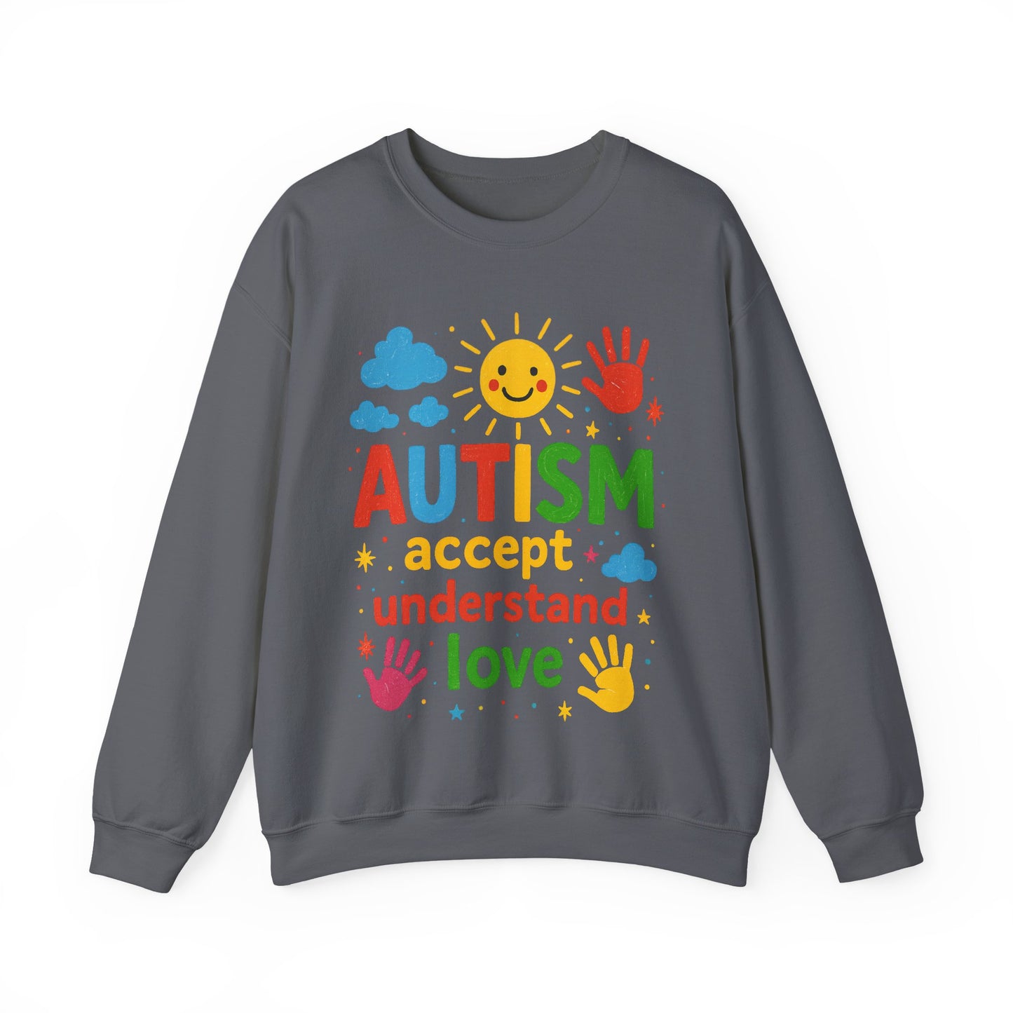 Brushstroke Autism sweatshirt | autism awareness gift | support autism family | love acceptance teacher | cozy comfy unisex