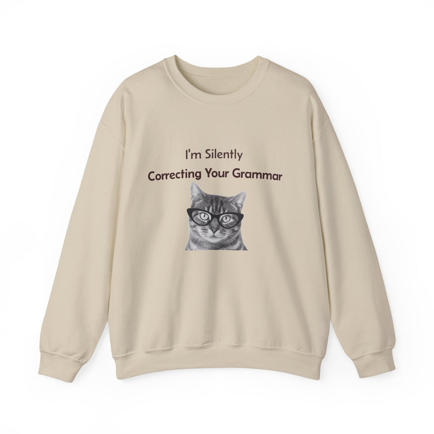 I'm Silently Correcting Your Grammar Sweatshirt | Funny Teacher Gift | English Language Nerd | Mom Life Humor | Cozy Unisex Crewneck