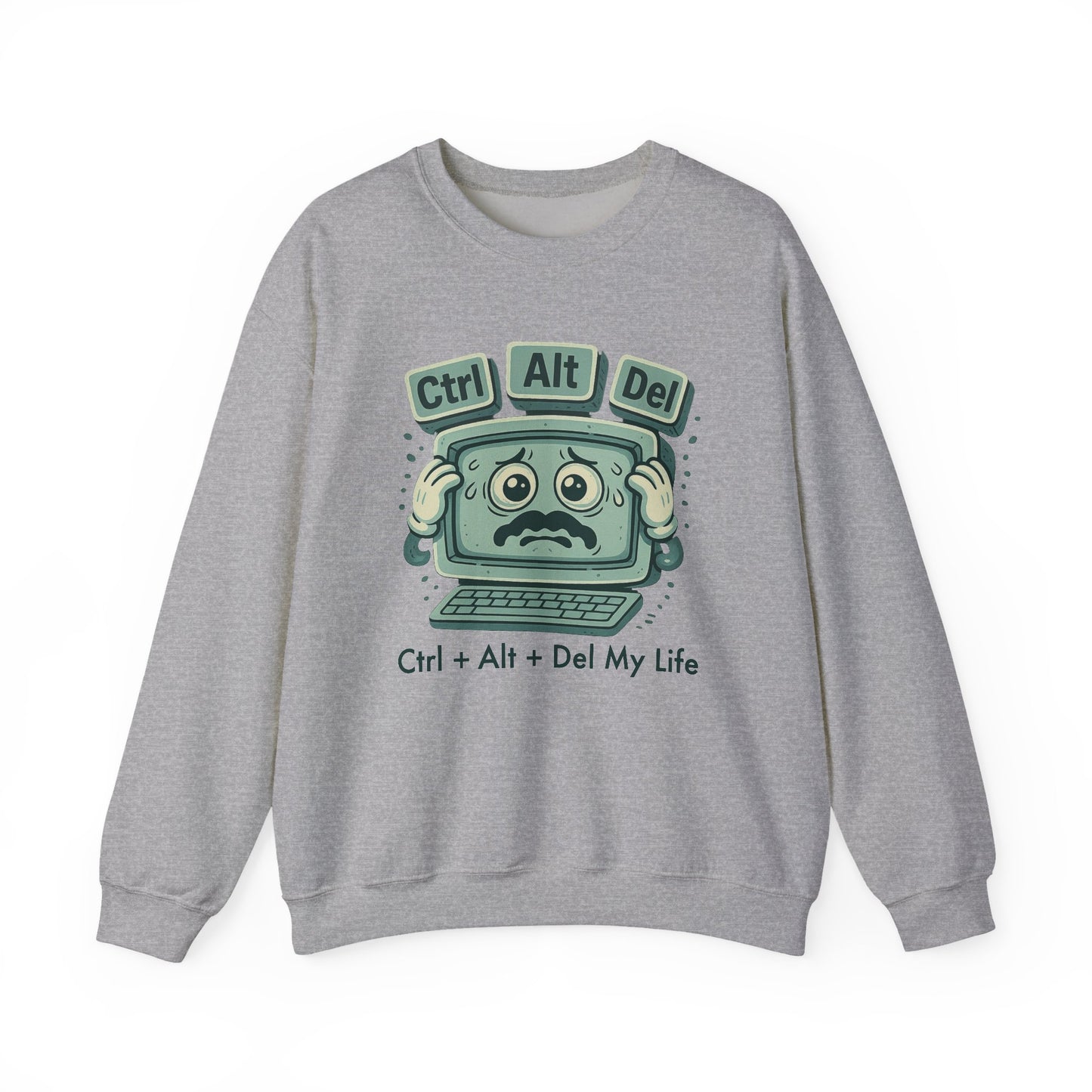 Ctrl alt del my life sweatshirt | cozy mental health gift | emotional reset sweater | comfy unisex crewneck | self care aesthetic