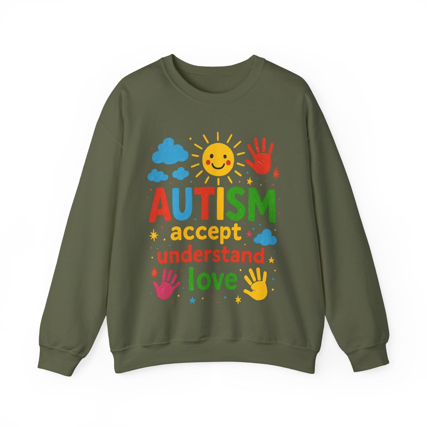 Brushstroke Autism sweatshirt | autism awareness gift | support autism family | love acceptance teacher | cozy comfy unisex