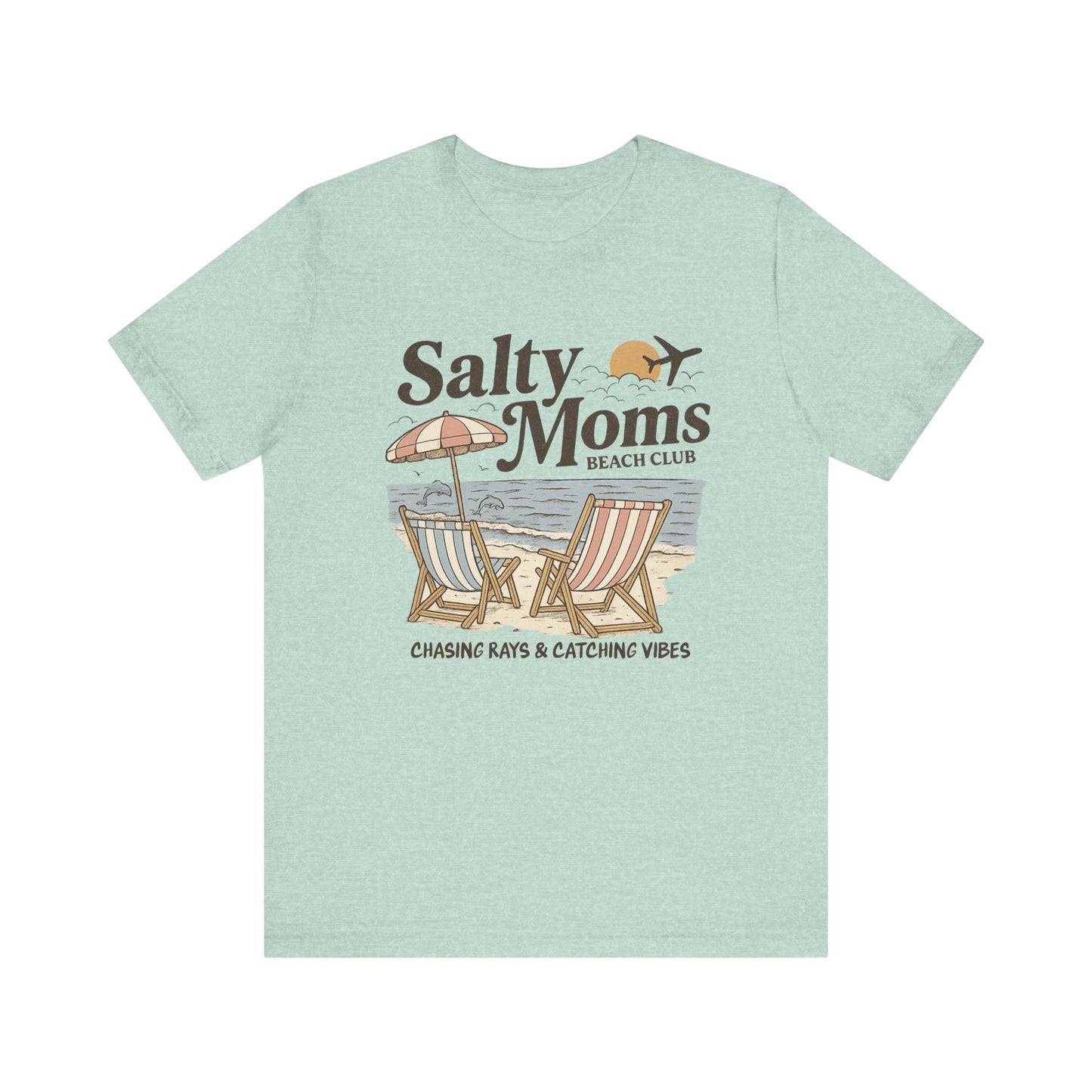 Salty Moms Beach Club shirt | Summer Vibes | Aesthetic Tee | Mother's Day Gift | Coastal Mom Shirt | Beach Sweatshirt