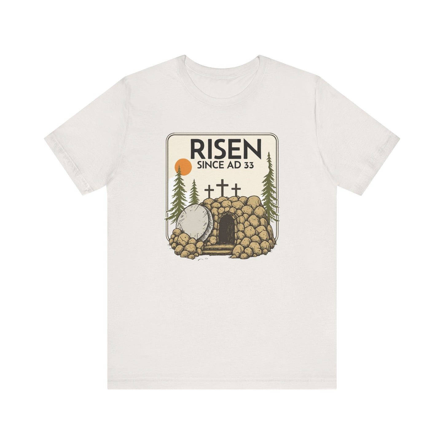 Rolling Stones Shirt | Christian Easter Tee | He Is Risen Graphic | Jesus Faith Shirt | Vintage Bible Verse | Gift for Her |Since ad 33