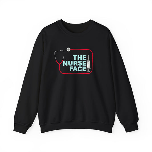 The Nurse Face Sweatshirt | Nurse Life Gift for Her | Funny RN Crewneck | Cute Medical Student Pullover | Unisex Hospital Apparel