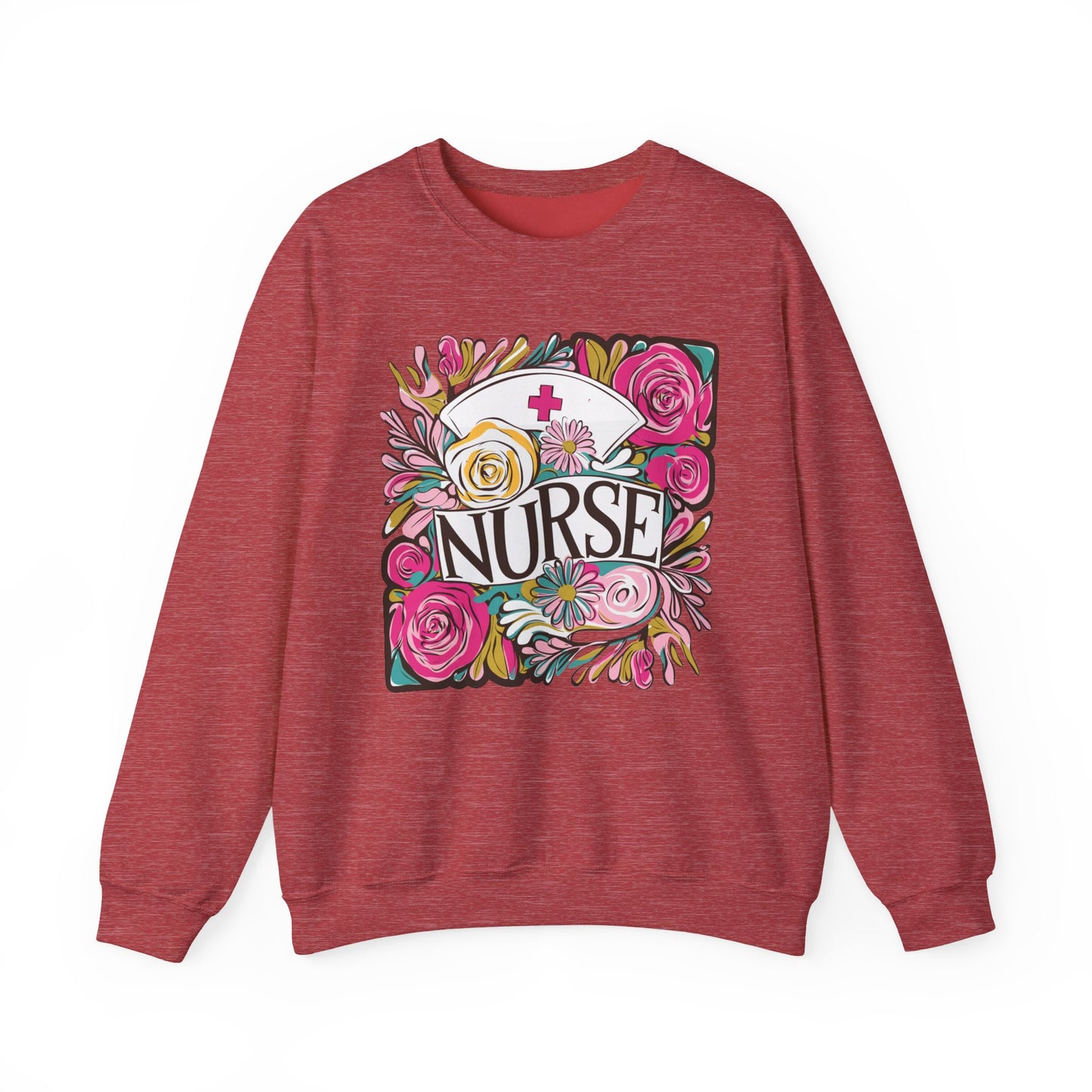 Nurse Sweatshirt | Floral Embroidered Crewneck | Nurse Appreciation Gift