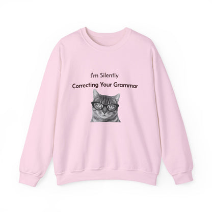 I'm Silently Correcting Your Grammar Sweatshirt | Funny Teacher Gift | English Language Nerd | Mom Life Humor | Cozy Unisex Crewneck