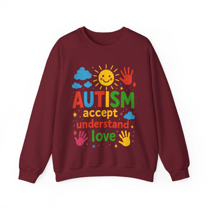 Brushstroke Autism sweatshirt | autism awareness gift | support autism family | love acceptance teacher | cozy comfy unisex