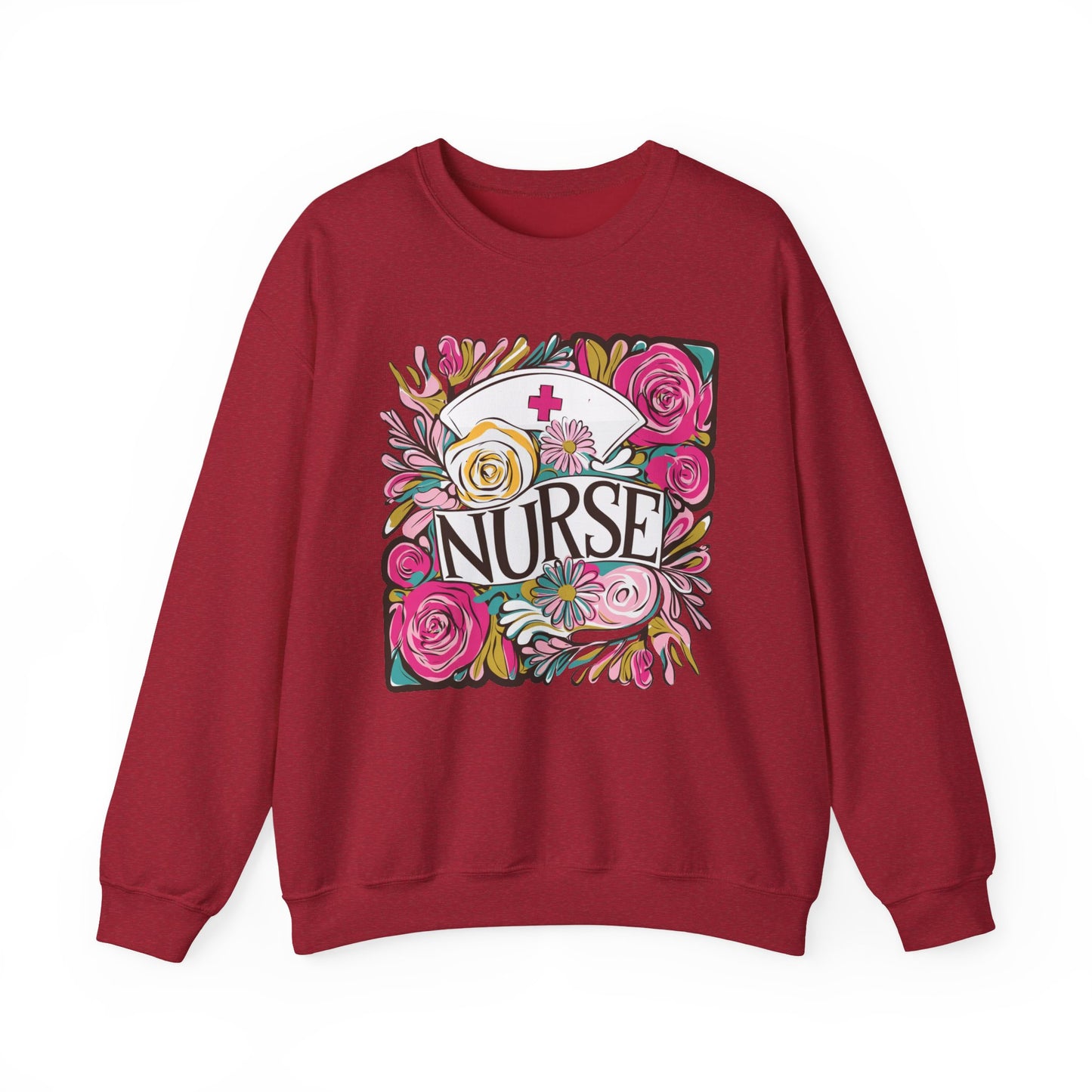 Nurse Sweatshirt | Floral Embroidered Crewneck | Nurse Appreciation Gift