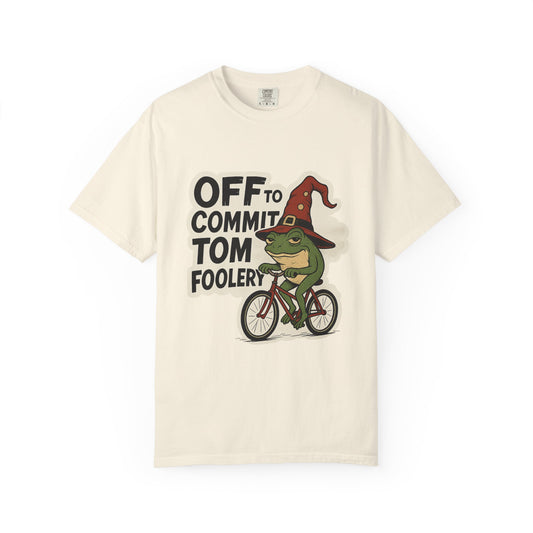 Off to Commit Tom Foolery Frog shirt | Funny graphic tee | Vintage meme shirt | Cute sarcastic sayings | Comfort Colors gift for adults