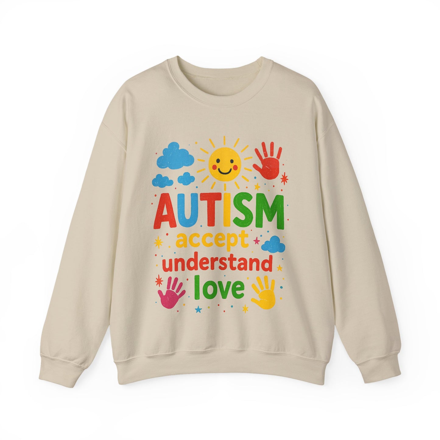 Brushstroke Autism sweatshirt | autism awareness gift | support autism family | love acceptance teacher | cozy comfy unisex