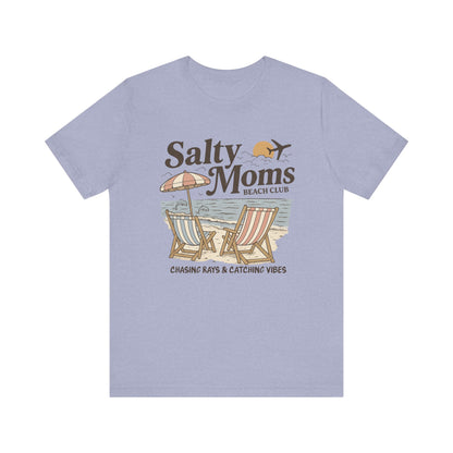 Salty Moms Beach Club shirt | Summer Vibes | Aesthetic Tee | Mother's Day Gift | Coastal Mom Shirt | Beach Sweatshirt