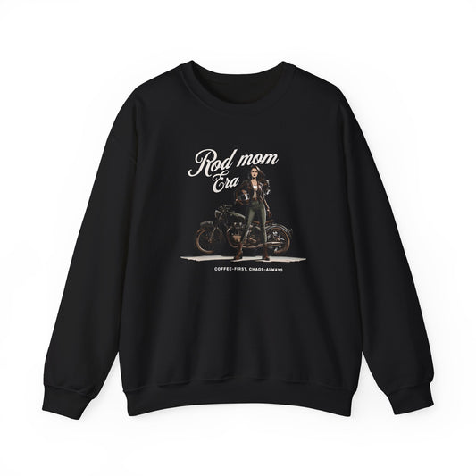 Rad Mom Era Sweatshirt | Caffeine & Chaos Tee | Biker Mom Gift Shirt