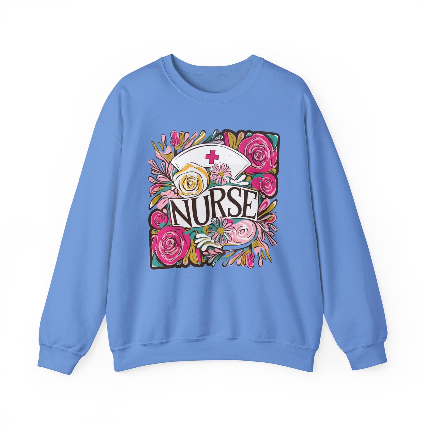 Nurse Sweatshirt | Floral Embroidered Crewneck | Nurse Appreciation Gift