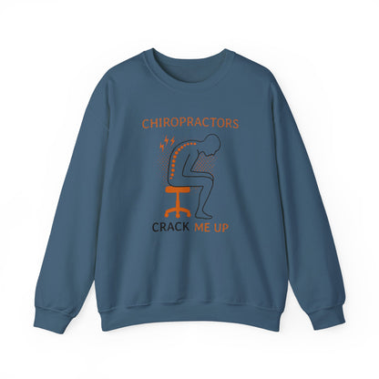 Chiropractors Crack Me Up Sweatshirt | Funny Spine Pun Shirt | Chiropractic Gift | Back Cracking Humor | Physical Therapist Crewneck