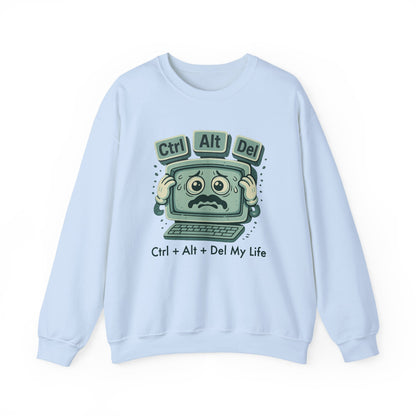 Ctrl alt del my life sweatshirt | cozy mental health gift | emotional reset sweater | comfy unisex crewneck | self care aesthetic
