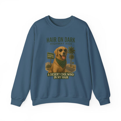 Cool Wind in My Hair Sweatshirt | Hippie Dog Retro Gift | Vintage Graphic