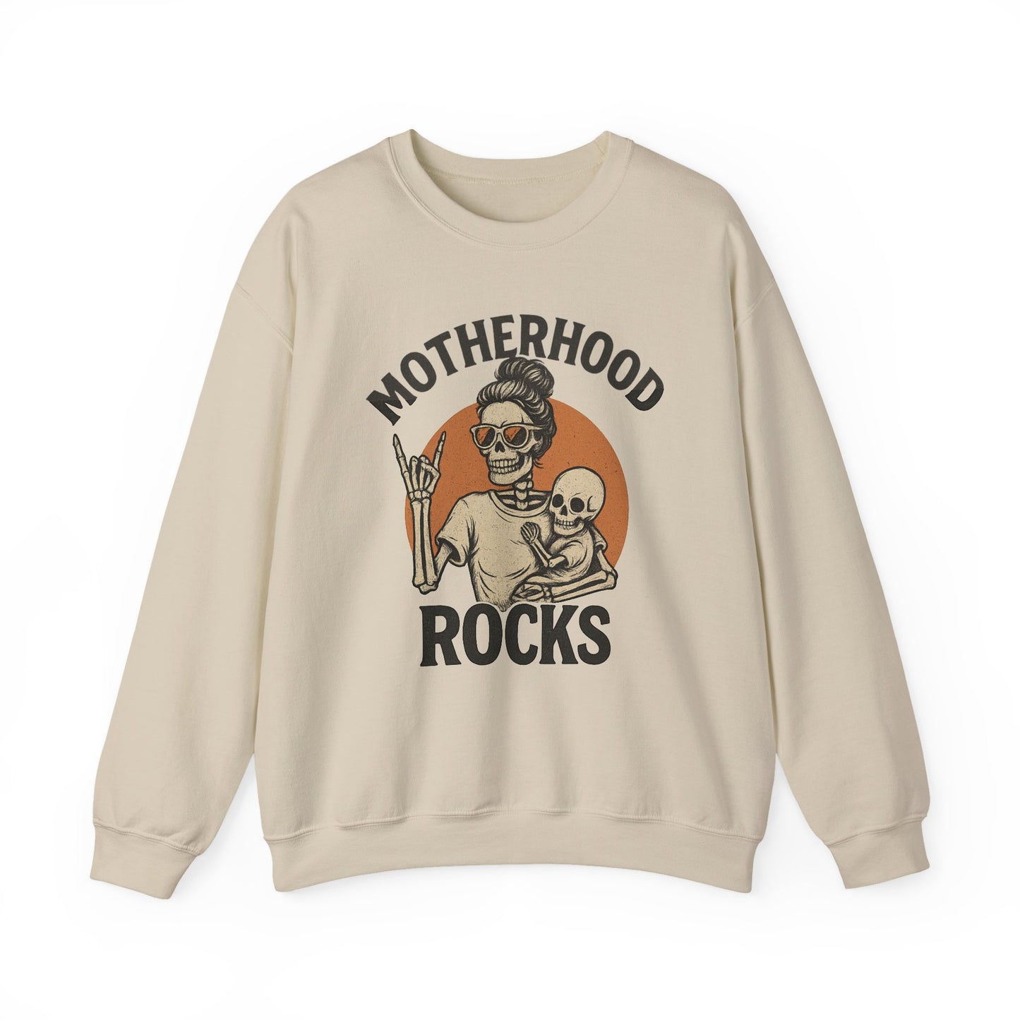 Motherhood Rock Sweatshirt| Retro Skeleton Mom Tee | Funny Mother’s Day Gift