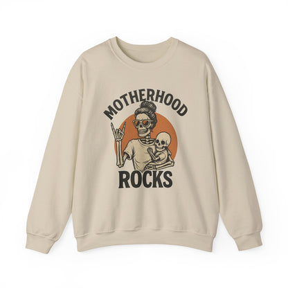 Motherhood Rock Sweatshirt| Retro Skeleton Mom Tee | Funny Mother’s Day Gift