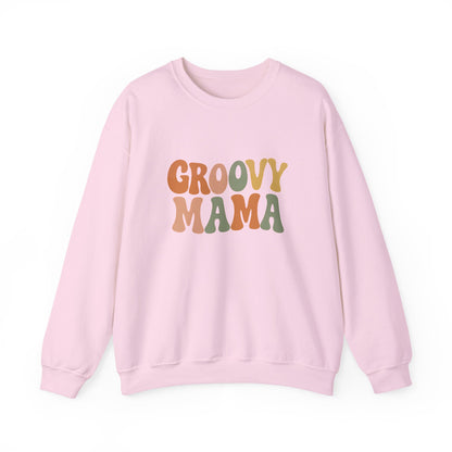 Groovy Mama Sweatshirt | Retro Mom Gift | Pregnancy Reveal for Mother’s Day