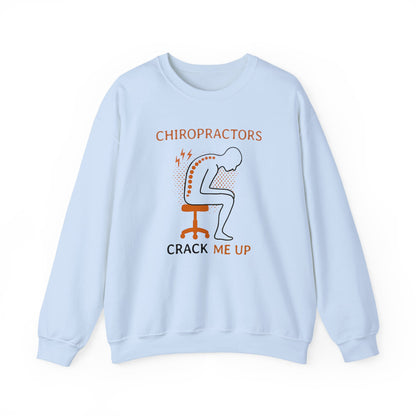 Chiropractors Crack Me Up Sweatshirt | Funny Spine Pun Shirt | Chiropractic Gift | Back Cracking Humor | Physical Therapist Crewneck
