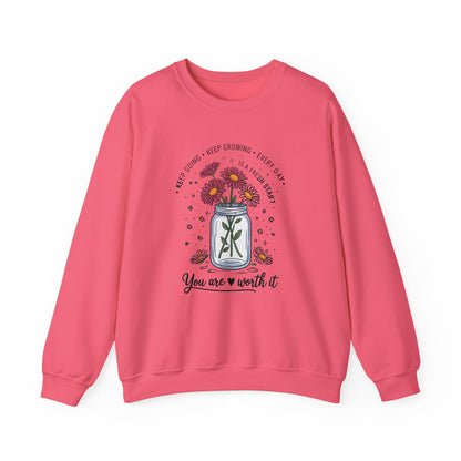 You Are Worth It Shirt sweatahirt | motivational gift | mental health sweatshirt | self love crewneck | positive quote apparel