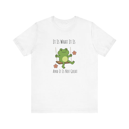 It Is What It Is T-shirt | Funny Frog Graphic Tee | Silly Unhinged Gift