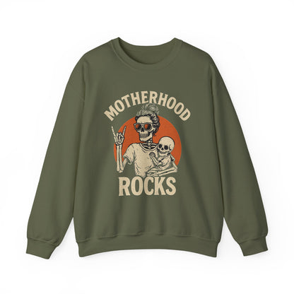 Motherhood Rock Sweatshirt| Retro Skeleton Mom Tee | Funny Mother’s Day Gift