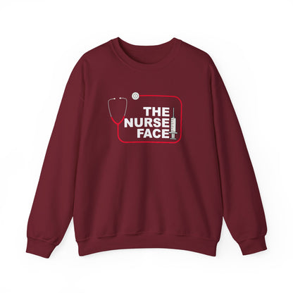 The Nurse Face Sweatshirt | Nurse Life Gift for Her | Funny RN Crewneck | Cute Medical Student Pullover | Unisex Hospital Apparel