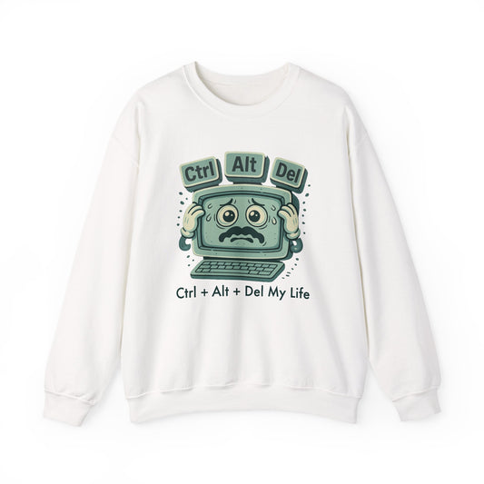 Ctrl alt del my life sweatshirt | cozy mental health gift | emotional reset sweater | comfy unisex crewneck | self care aesthetic