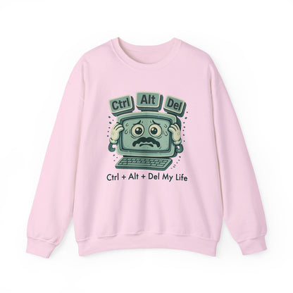Ctrl alt del my life sweatshirt | cozy mental health gift | emotional reset sweater | comfy unisex crewneck | self care aesthetic