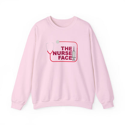 The Nurse Face Sweatshirt | Nurse Life Gift for Her | Funny RN Crewneck | Cute Medical Student Pullover | Unisex Hospital Apparel