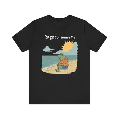 Rage Consumes Me Shirt | Funny Frog Shirt | Dark Humor Tee | Nature Lover Gift | Vintage Meme T-Shirt | Sarcastic Mental Health Top