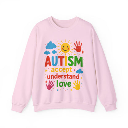 Brushstroke Autism sweatshirt | autism awareness gift | support autism family | love acceptance teacher | cozy comfy unisex