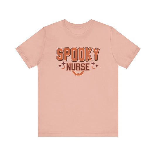 One Spooky Nurse T-shirt | Cute Skeleton Ghost Tee | Halloween Nurse Gift
