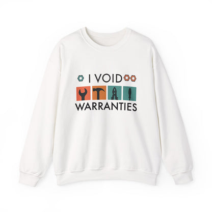 I Void Warranties SWEATSHIRT | Funny Mechanic Gift | Heavy Blend Crewneck | DIY Tools Shirt | Hooded Style Option | Tech Humor Apparel |