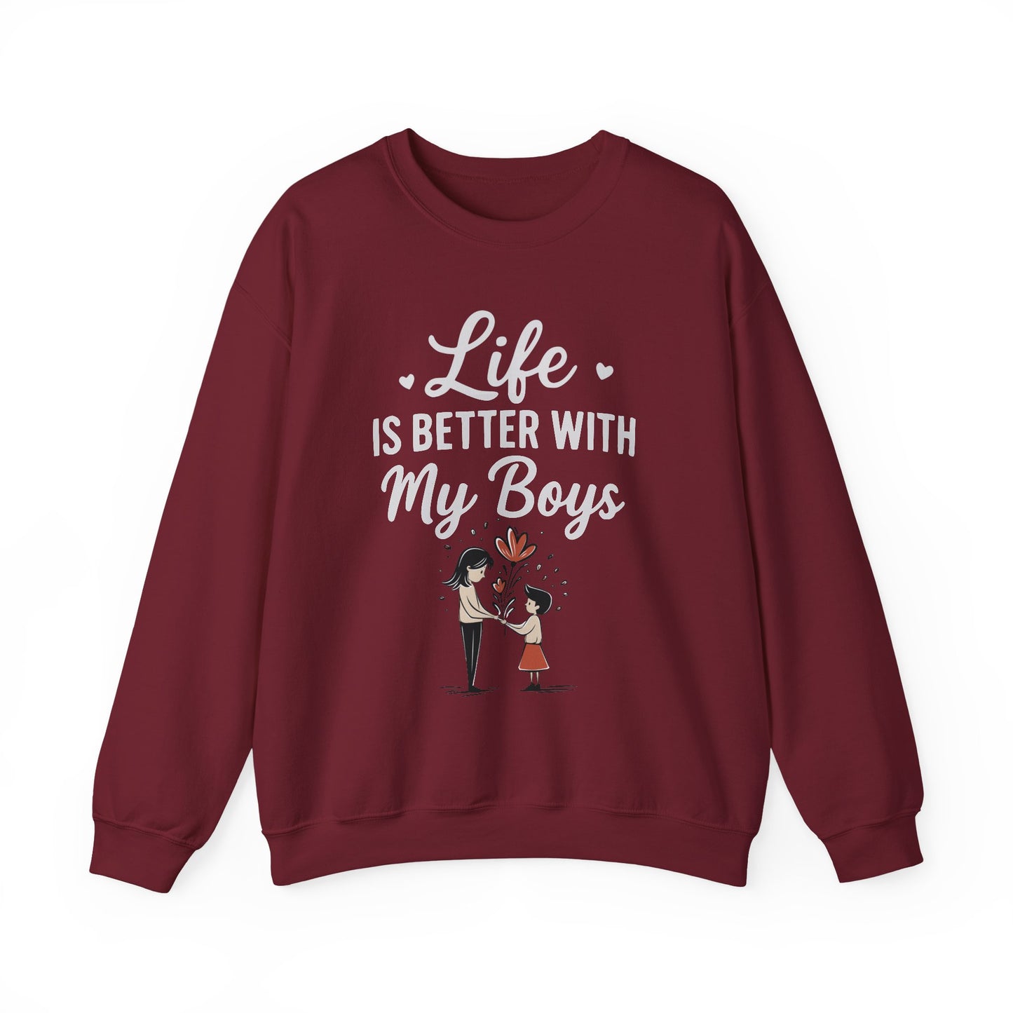 Life Is Better With My Boys Sweatshirt | Cool Mom Gift | Cute Mother’s Day Tee