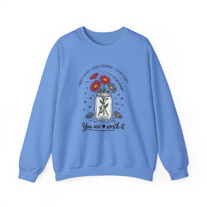 You Are Worth It Shirt sweatahirt | motivational gift | mental health sweatshirt | self love crewneck | positive quote apparel