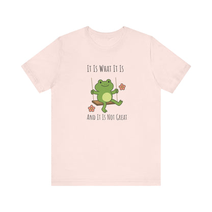 It Is What It Is T-shirt | Funny Frog Graphic Tee | Silly Unhinged Gift