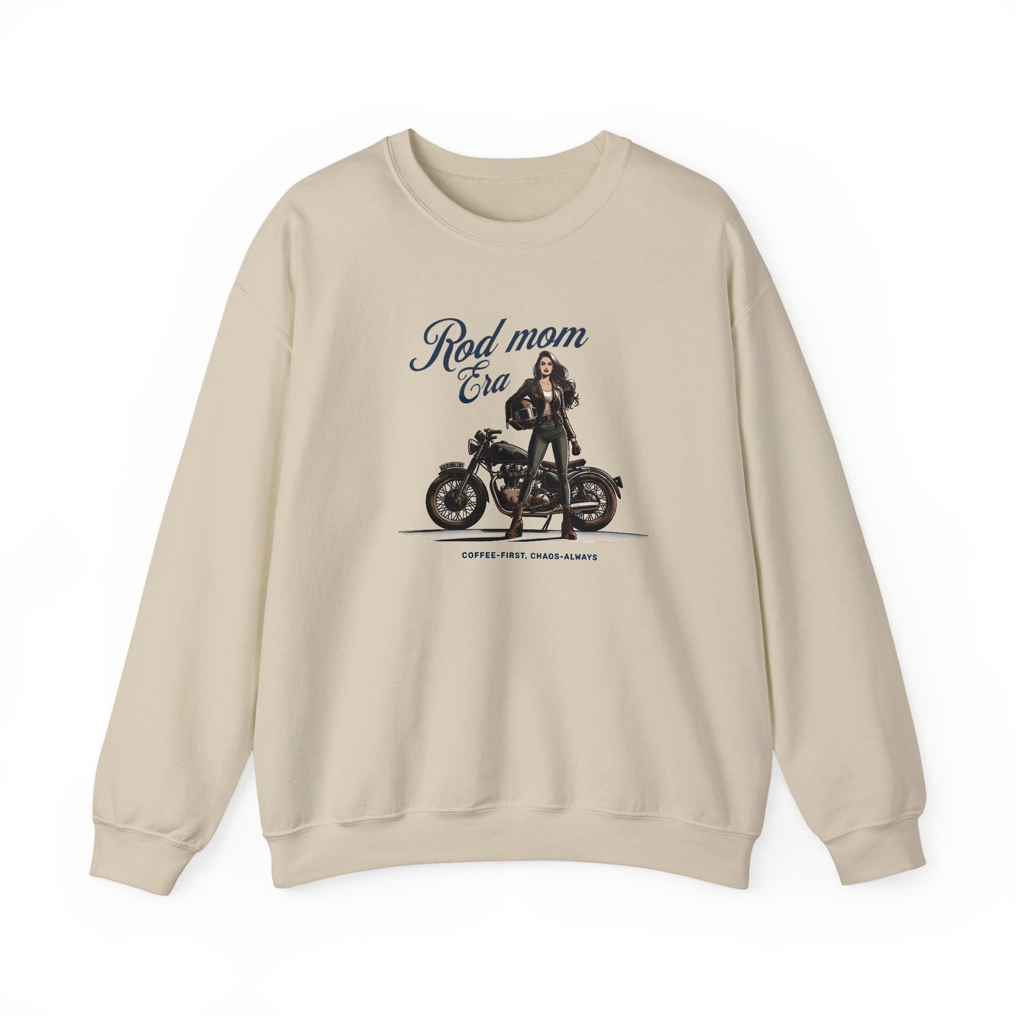 Rad Mom Era Sweatshirt | Caffeine & Chaos Tee | Biker Mom Gift Shirt