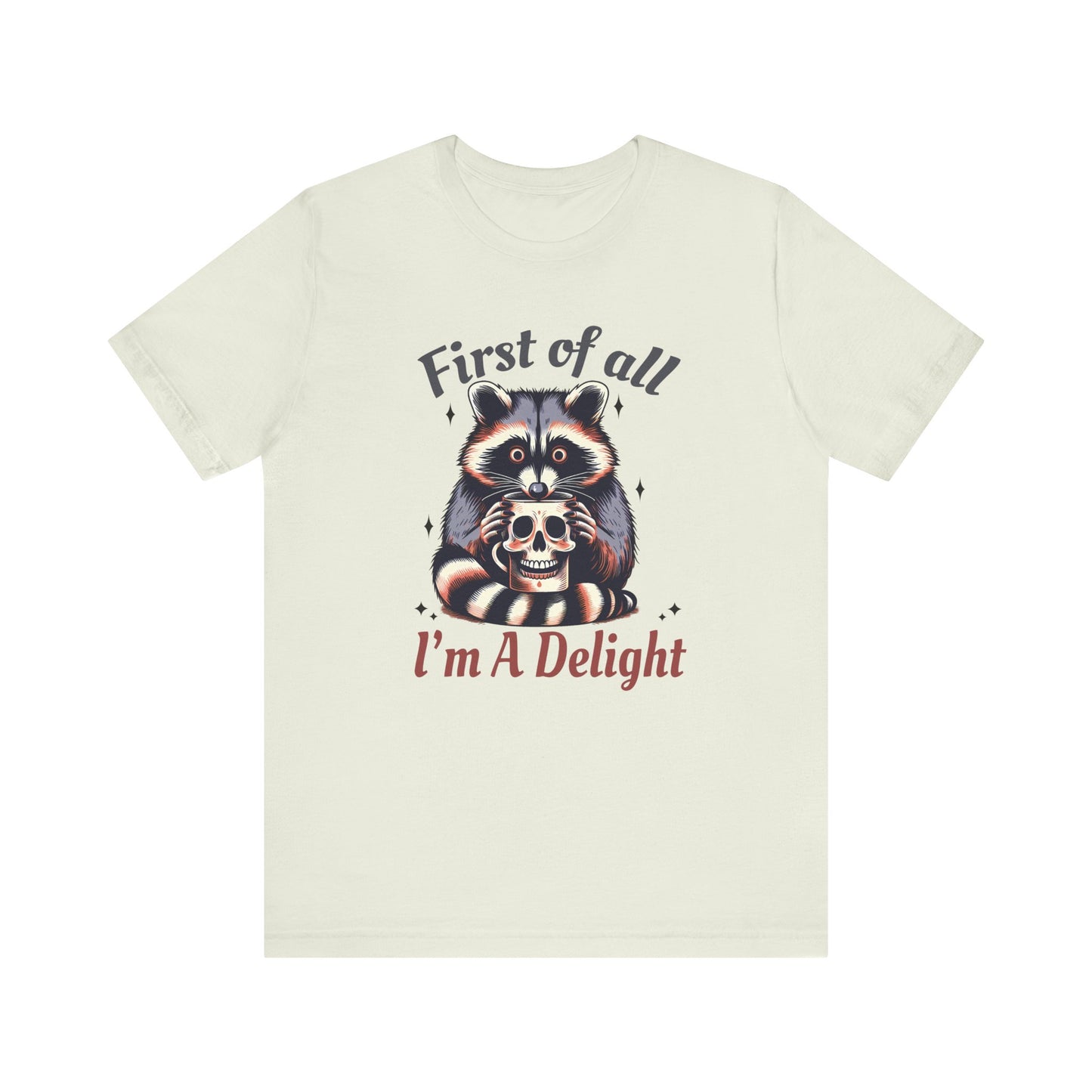 Retro First Of All I'm A Delight Sarcastic Angry Opossum Lover Shirt | Animal Humor Tee | Self Love Gift | Sarcastic Tshirt | Cute Possum